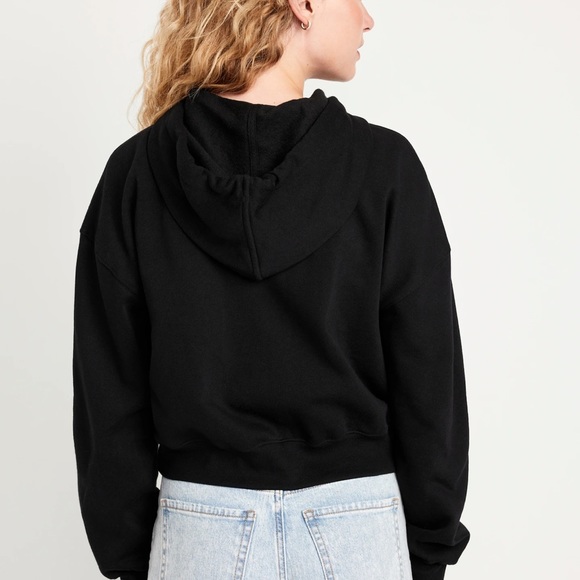 NWT OLD NAVY Fleece Full-Zip Hoodie Color: Black Jack - Picture 3 of 6